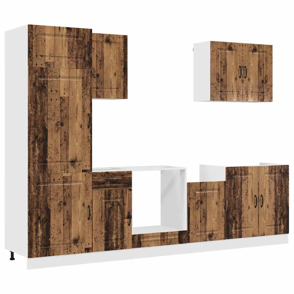 Ensemble d'armoires de cuisine 7 pcs kalmar bois d'ingénierie