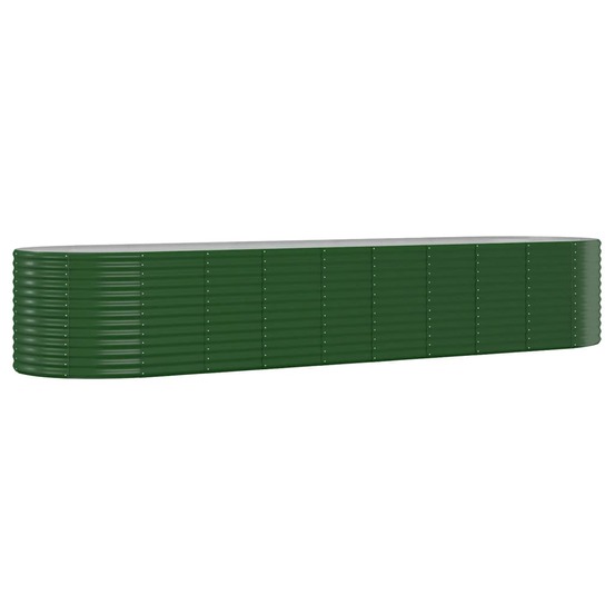 Lit surélevé de jardin acier galvanisé 396x100x68cm vert