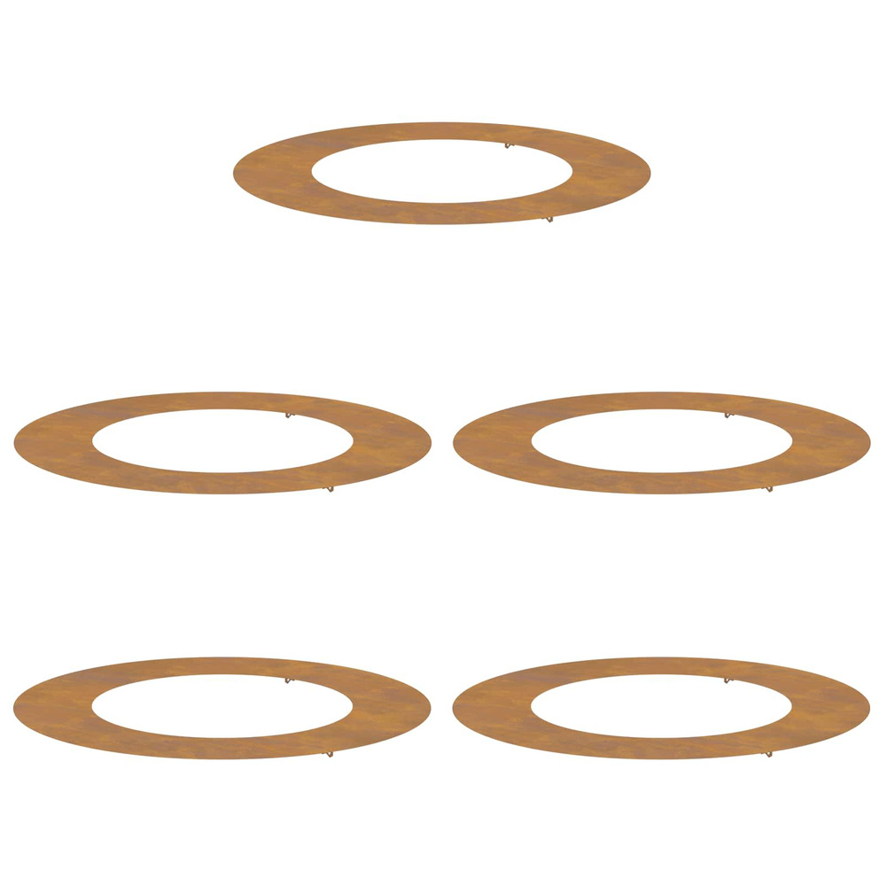 Adapté pour anneaux d'arbre plats 5 pcs marron ø50 / 80 cm
