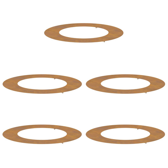 Adapté pour anneaux d'arbre plats 5 pcs marron ø50 / 80 cm