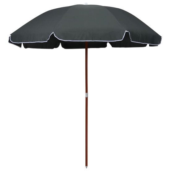 Parasol de jardin avec mât en acier 240 cm anthracite