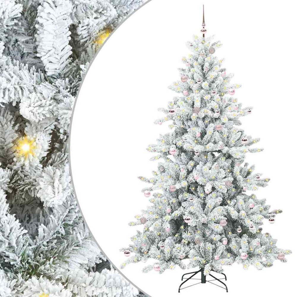 Sapin de noël artificiel à branches articulées blanc 240 cm
