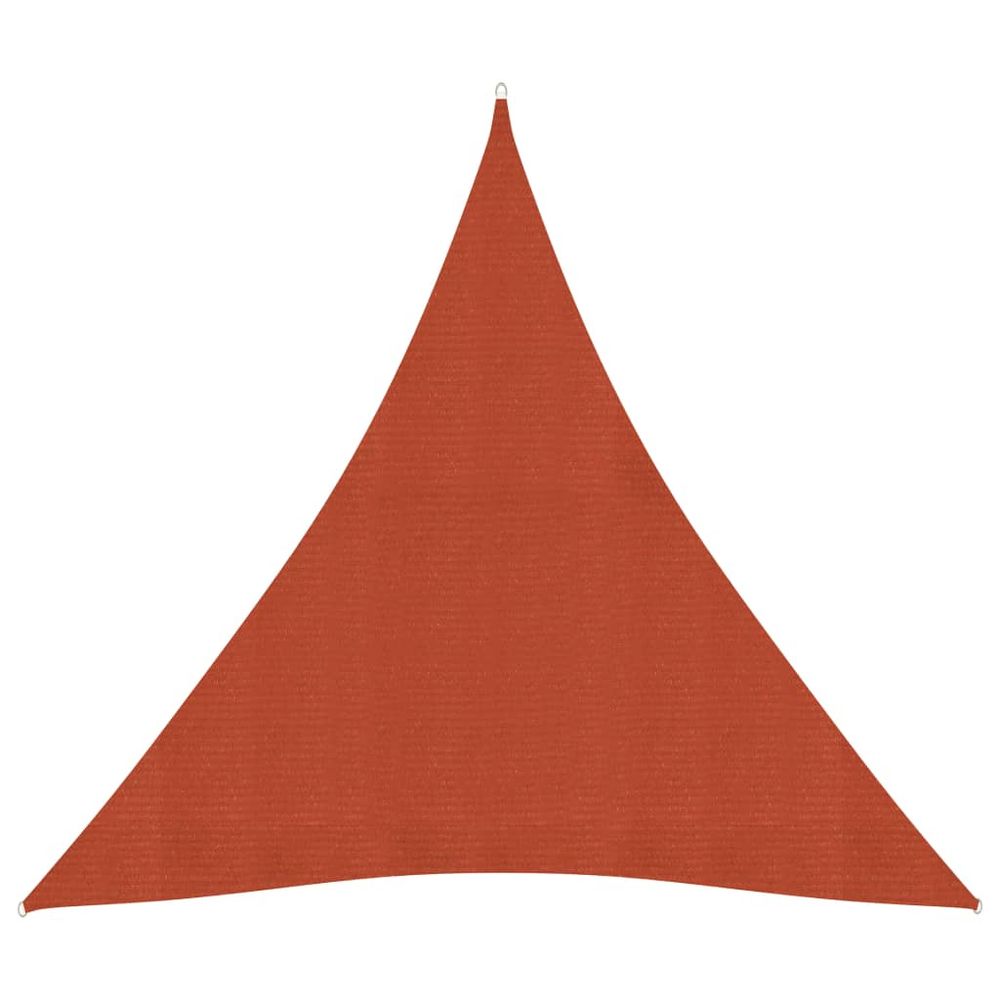 Voile toile d'ombrage parasol 160 g/m² pehd 4,5 x 4,5 x 4,5 m terre cuite