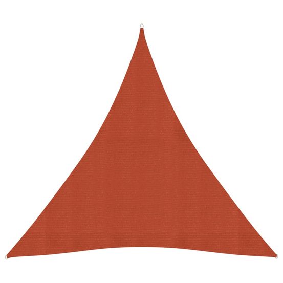 Voile toile d'ombrage parasol 160 g/m² pehd 4,5 x 4,5 x 4,5 m terre cuite