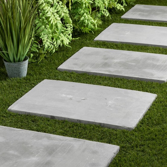 Pas japonais rectangle pierre de l'atlas gris 75x50x3 cm (à l'unité) - ro'ma nature