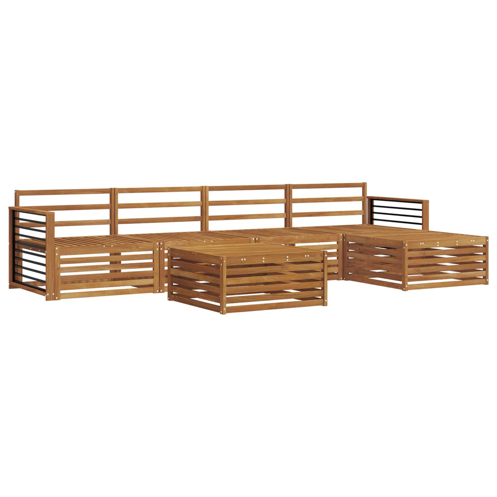 Ensemble de canapés d'extérieur 6 pcs naturel