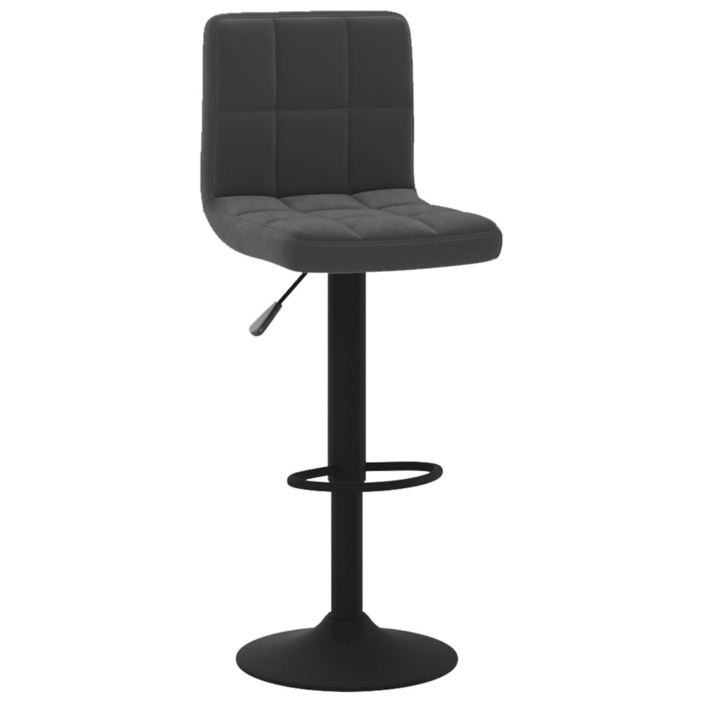 Tabouret de bar noir velours