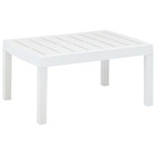 Table de jardin blanc 78x55x38 cm plastique
