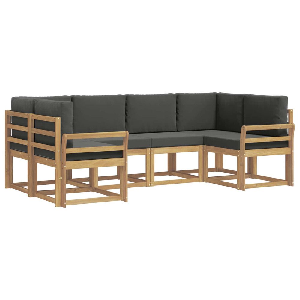 Ensemble de canapés d'extérieur 6 pc blanc et anthracite