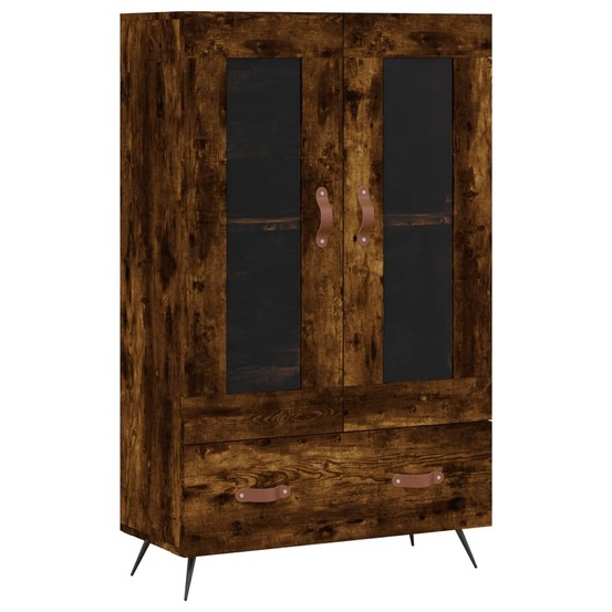 Buffet bahut commode armoire meuble de rangement organisateur cuisine salle de séjour salon haut 69,5 x 31 x 115 cm bois d'in