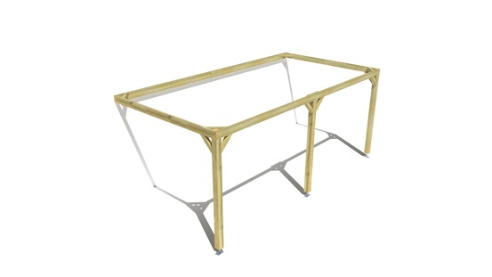 Pergola bois • 6m x 3m • adossée • cadre simple • livraison comprise