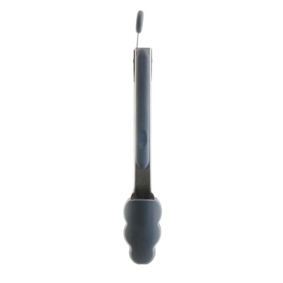 Pince de cuisine en silicone coloré gris