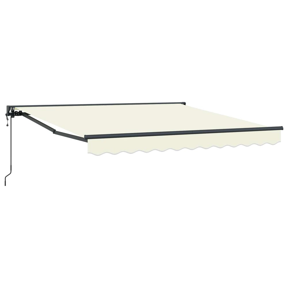 Cadre d'auvent crème 350 x 250 cm polyester avec revêtement pu