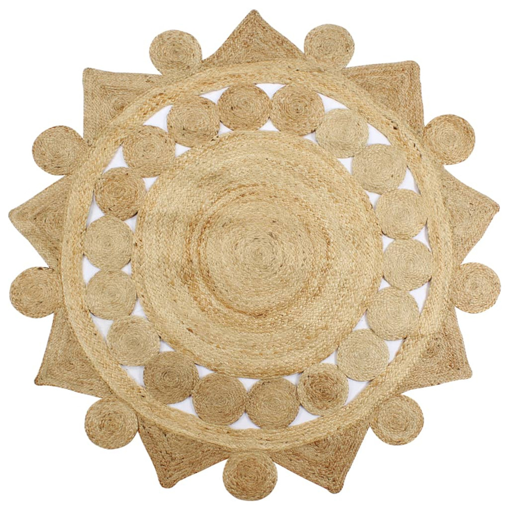 Tapis fait Ã  la main Jute tressÃ©e 90 cm