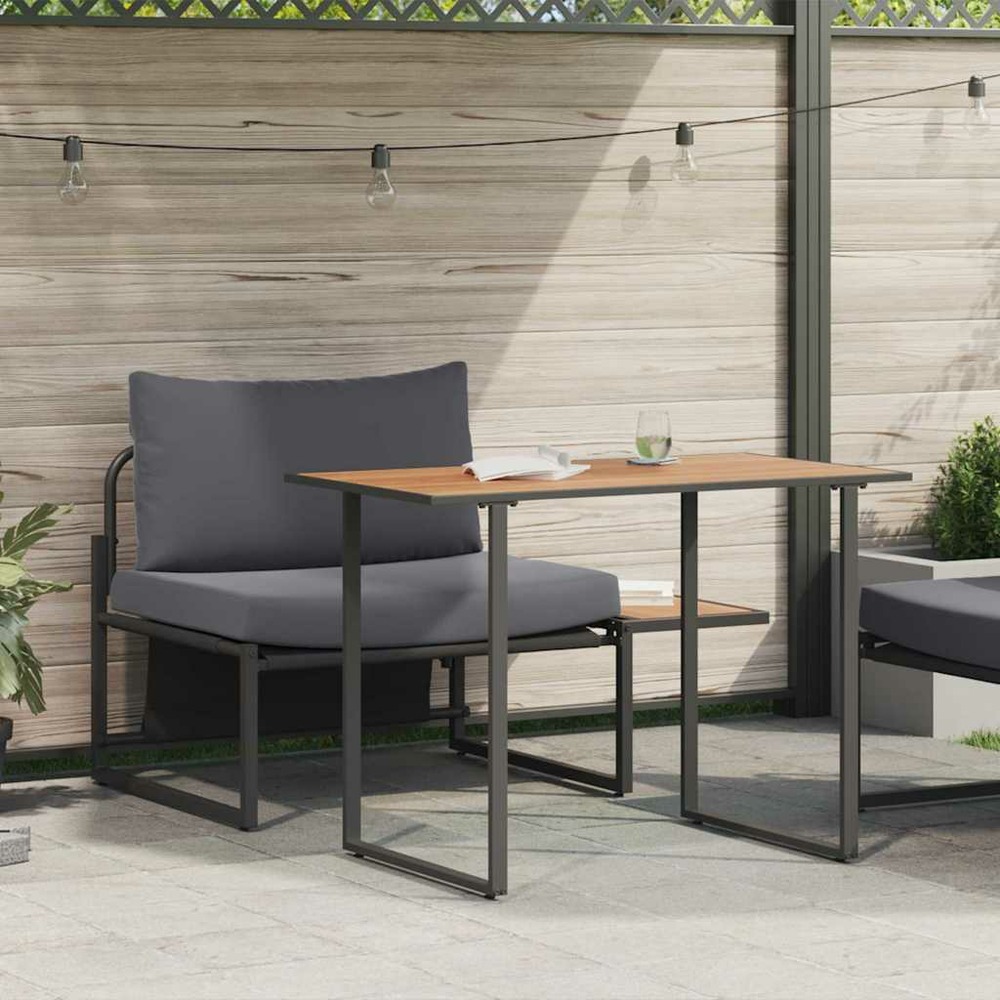Mobilier de patio en acier 2 pcs anthracite acier