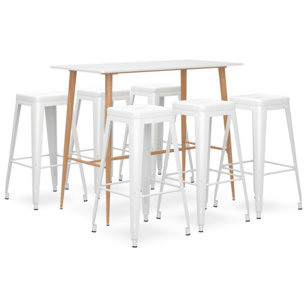 Ensemble de bar 7 pcs blanc