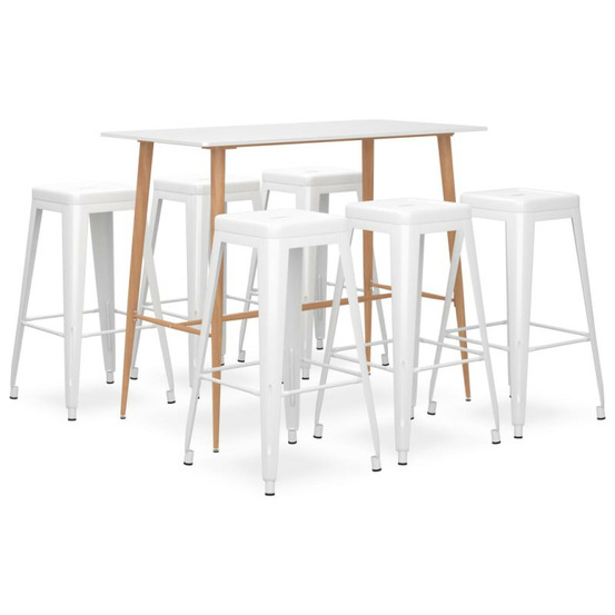 Ensemble de bar 7 pcs blanc