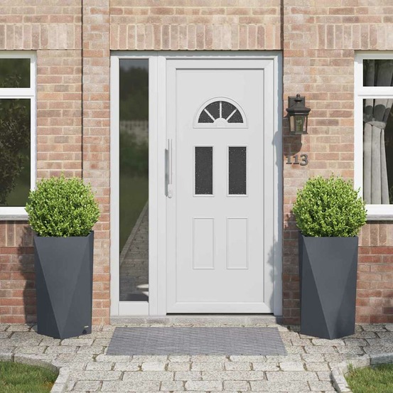 Jardinière 2 pcs anthracite 40 x 40 x 75 cm acier