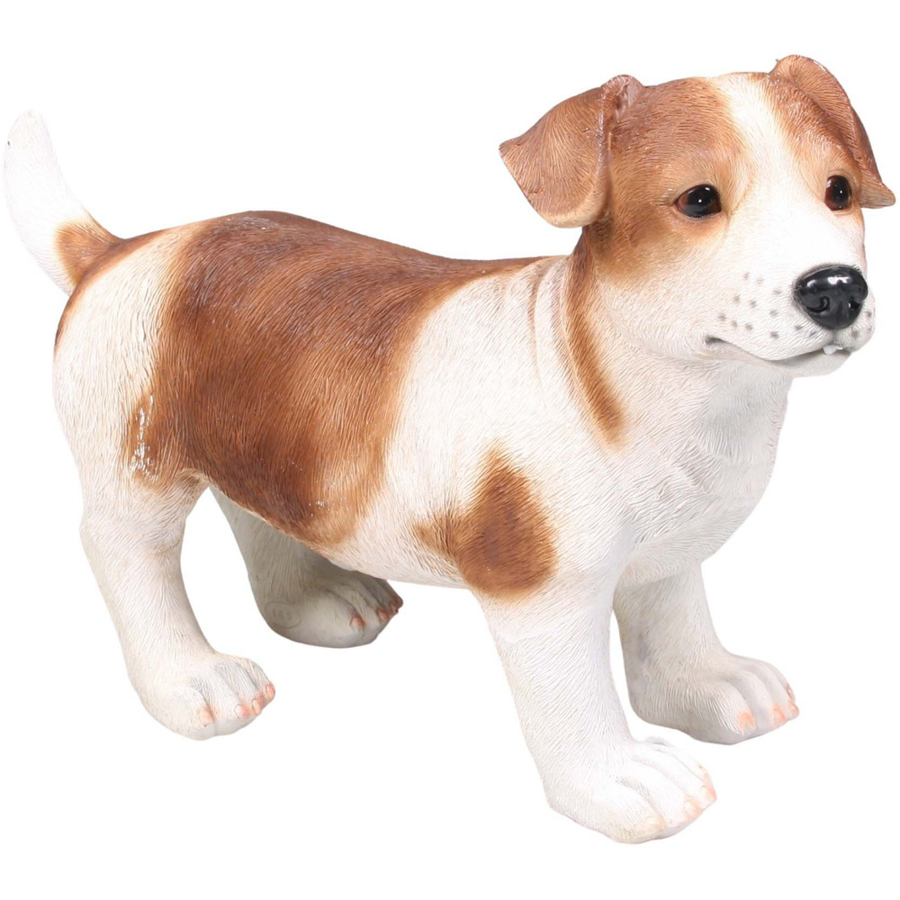 Chien jack russel en résine 39 x 18 x 26 cm brun