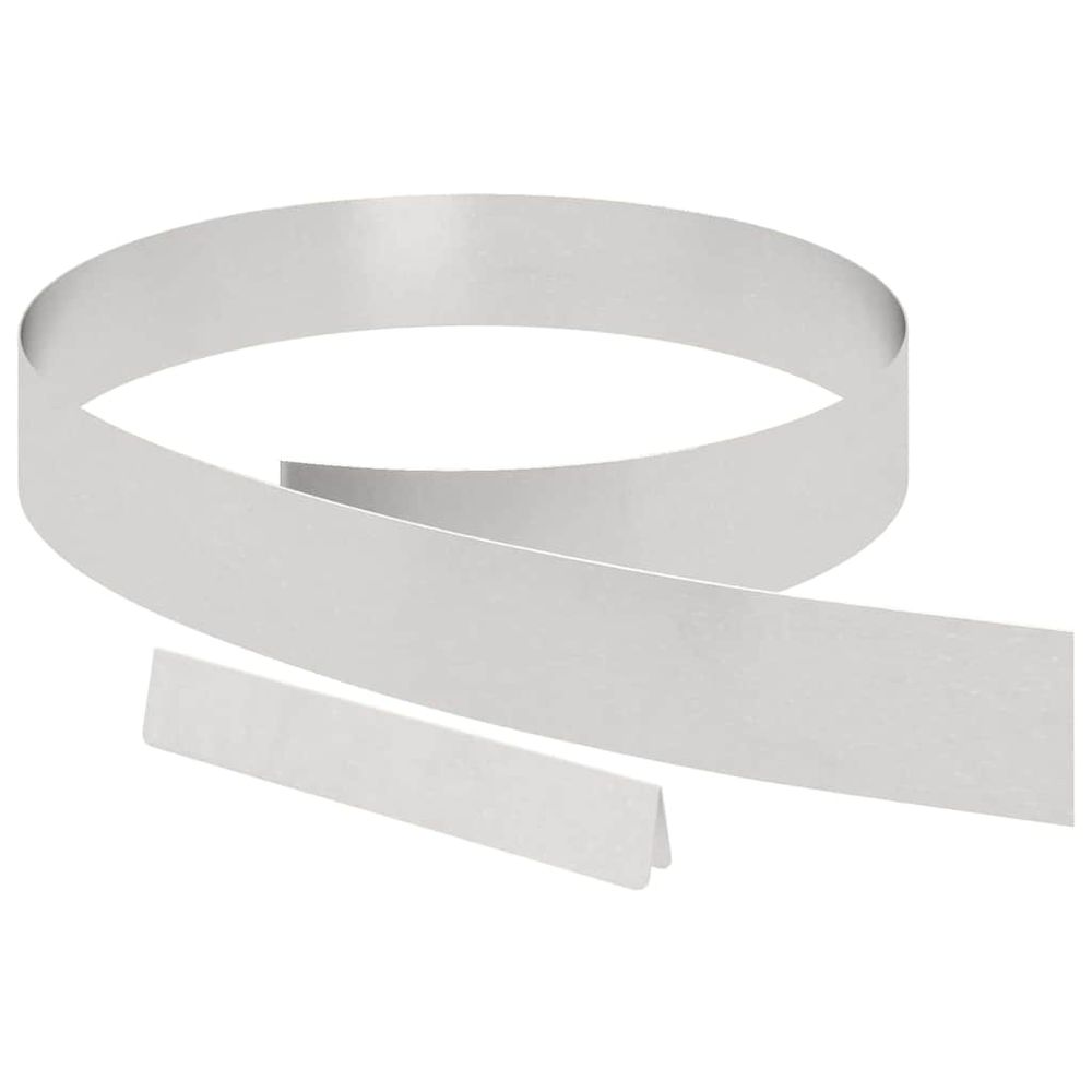 Bordure de pelouse 450 x 10 cm acier inoxydable argent