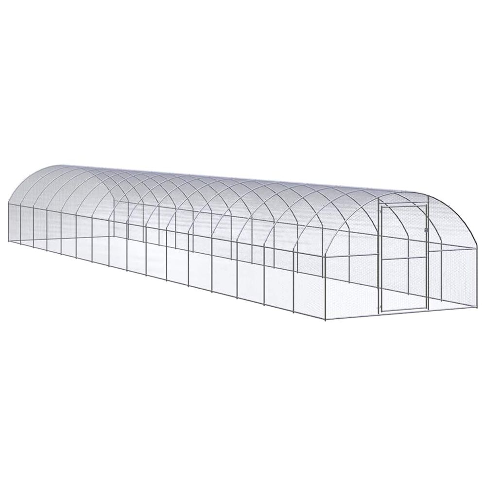 Poulailler d'extérieur 3x16x2 m acier galvanisé