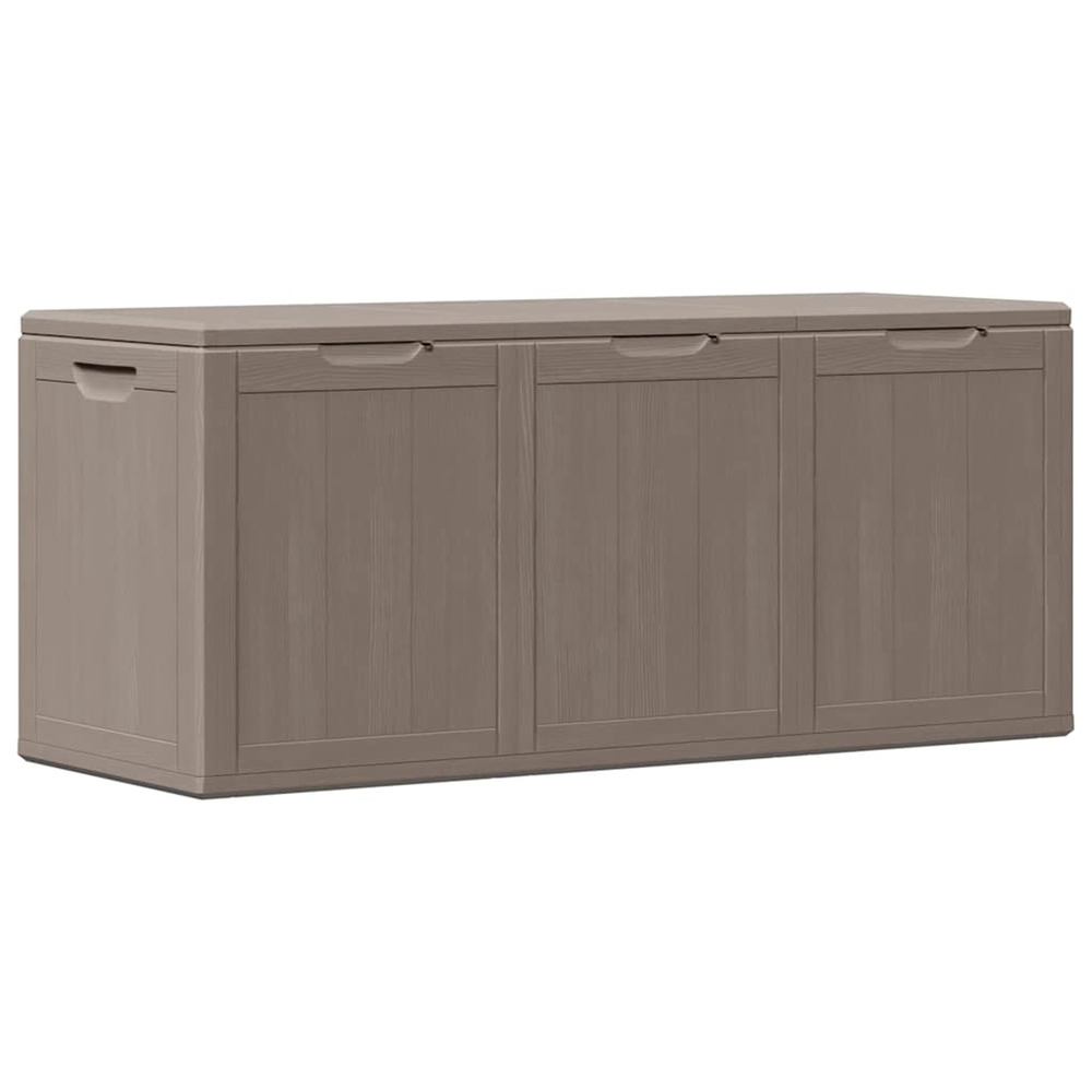 Boîte de rangement de jardin 270 l marron pp aspect bois