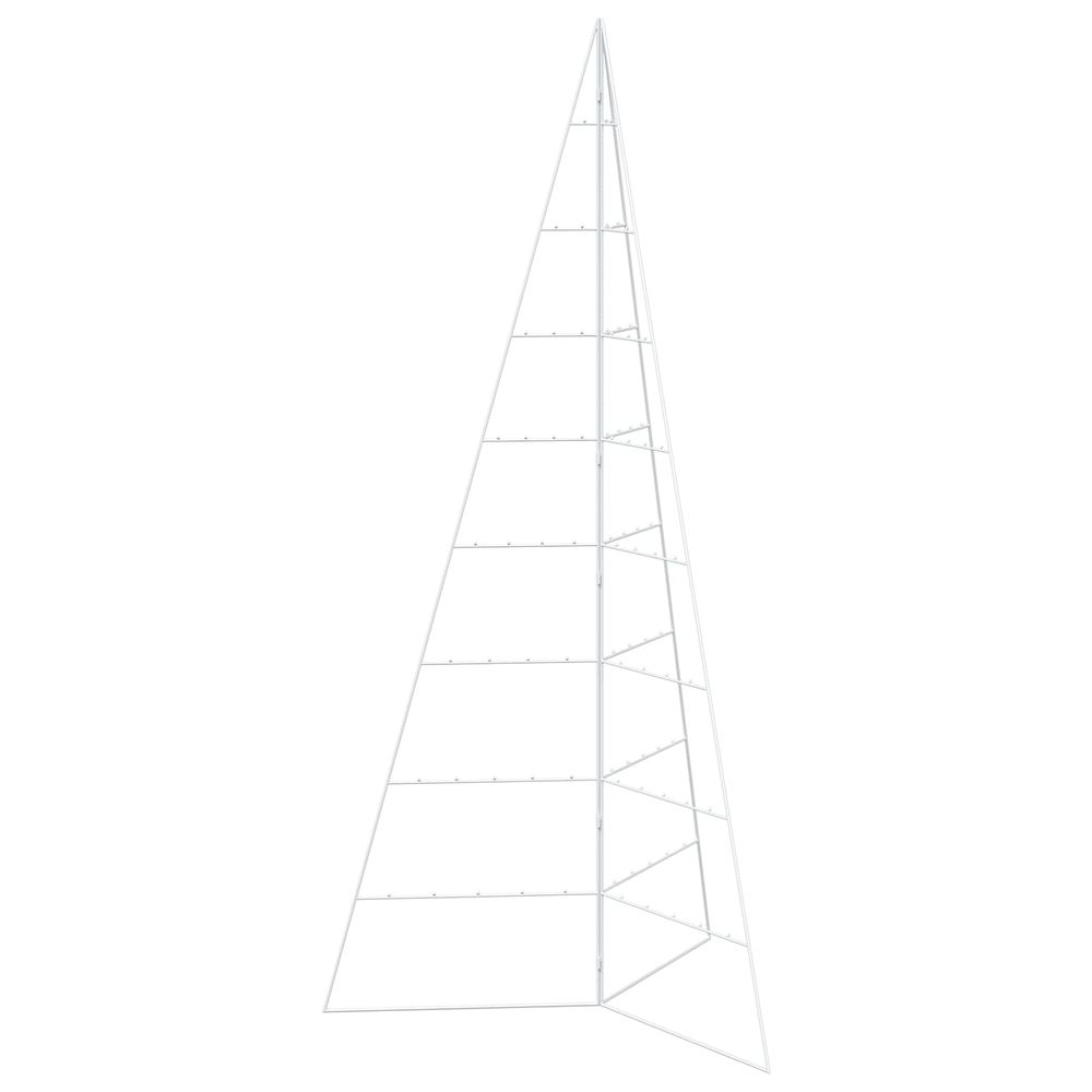Arbre de noël en métal kuopio 210 cm acier blanc