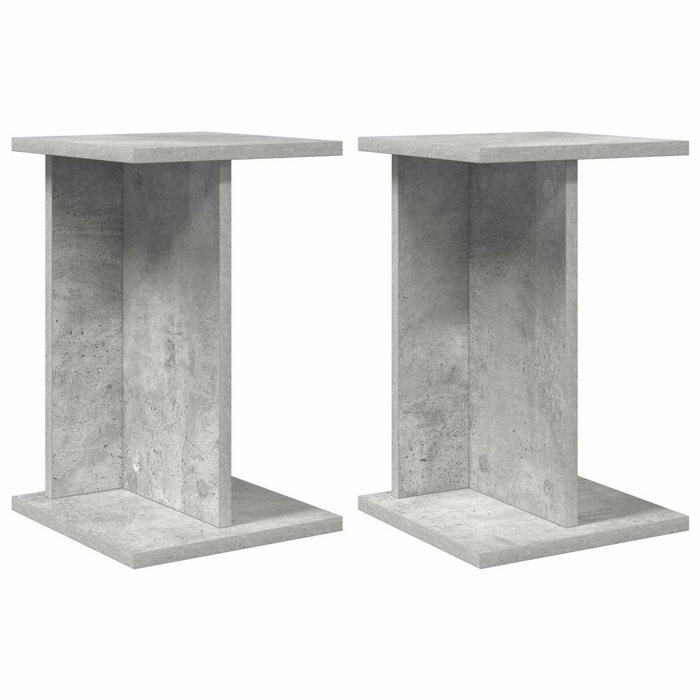 Support de plante 2 pièces gris béton 25 x 25,5 x 40,5 cm
