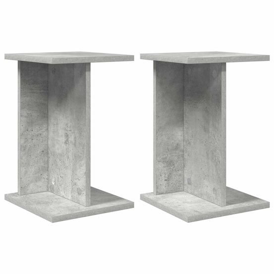 Support de plante 2 pièces gris béton 25 x 25,5 x 40,5 cm