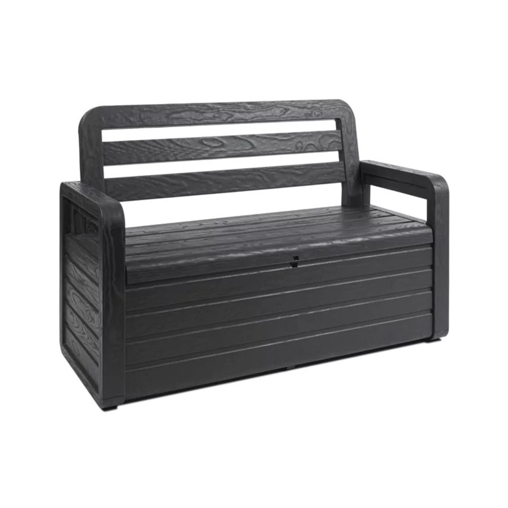 Coffre banc de jardin 263l en résine - foreverspring - anthracite