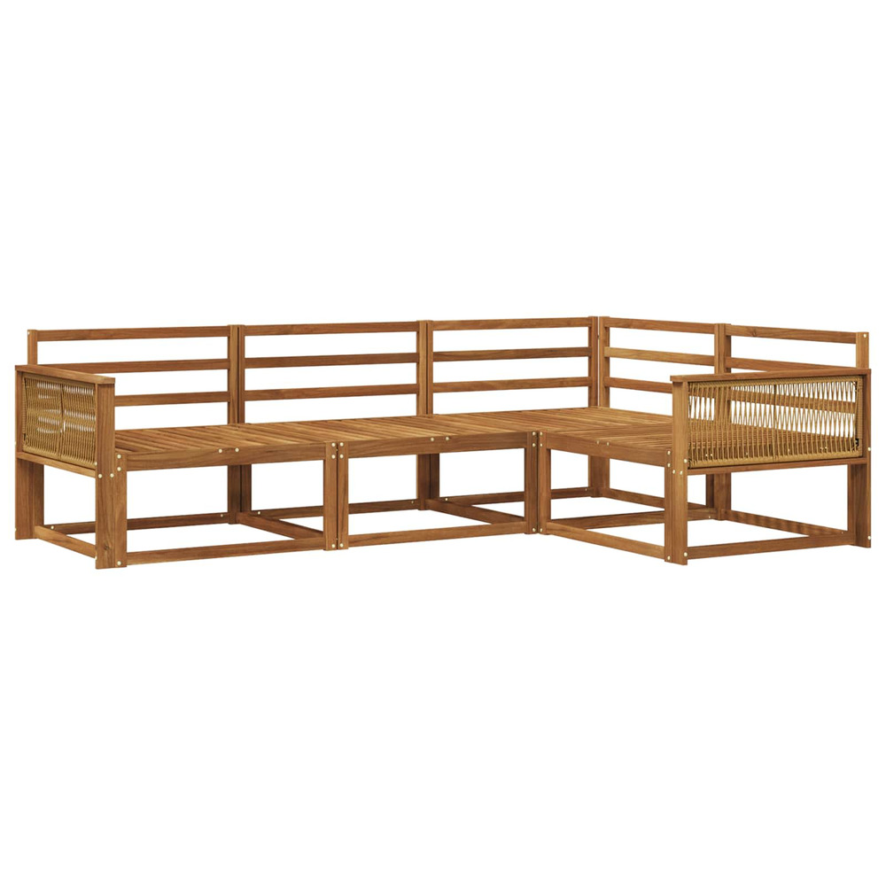 Ensemble de canapés d'extérieur 4 pcs naturel