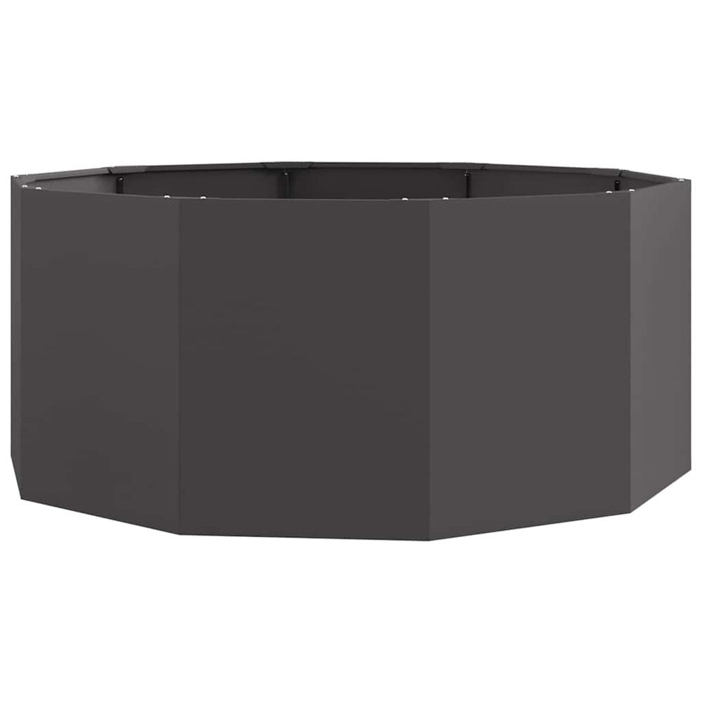 Jardinière d'extérieur noir 120 x 120 x 50 cm acier
