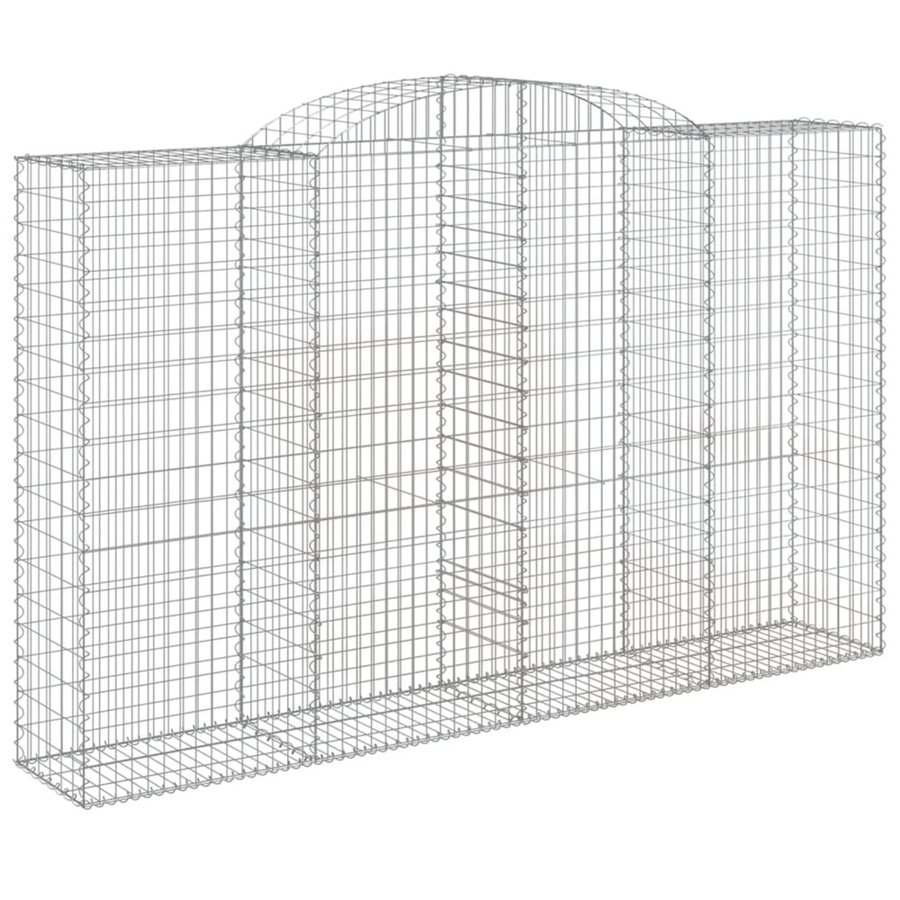 Panier de gabions arqué 300x50x180/200 cm fer galvanisé
