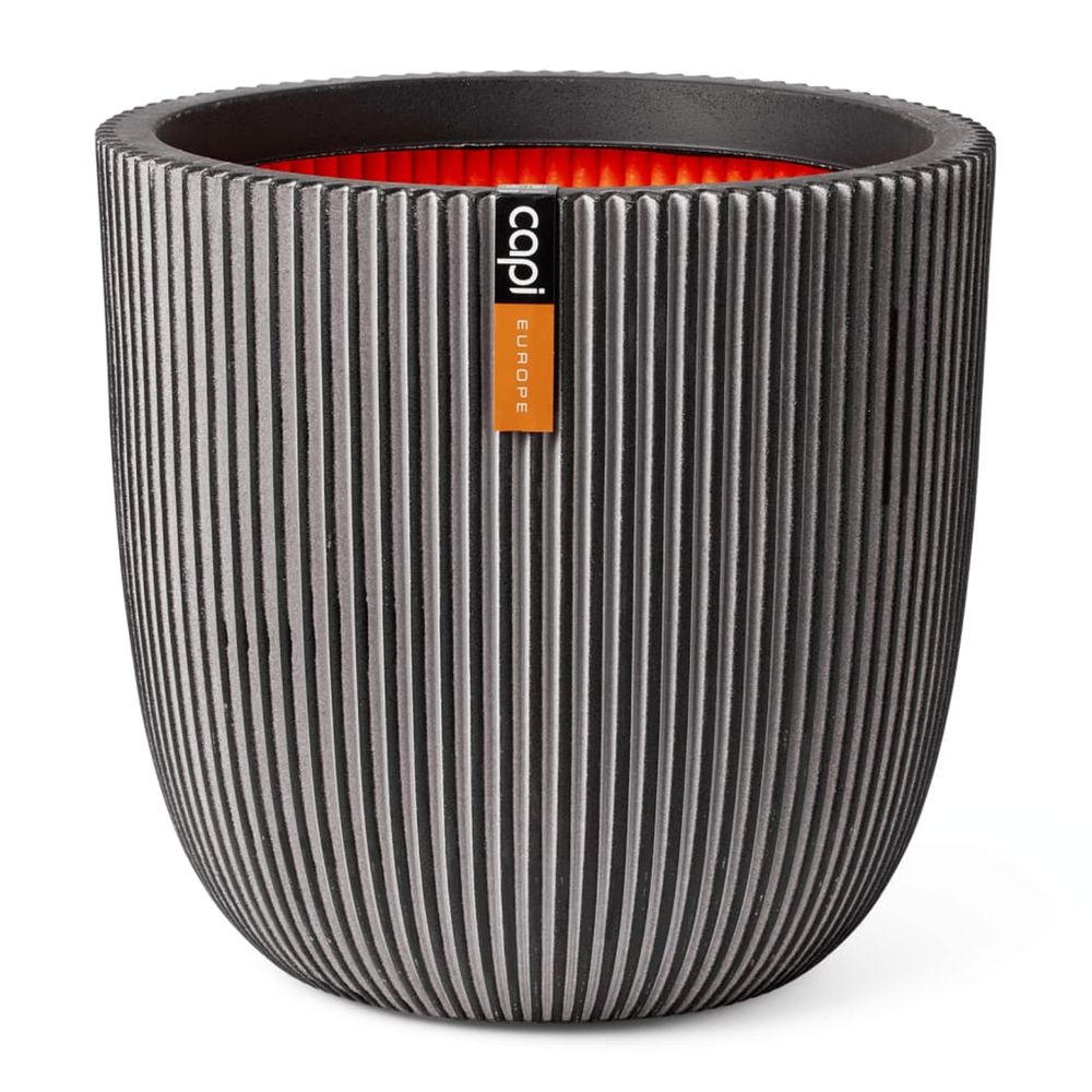 Jardinière d'extérieur groove 43x41 cm anthracite