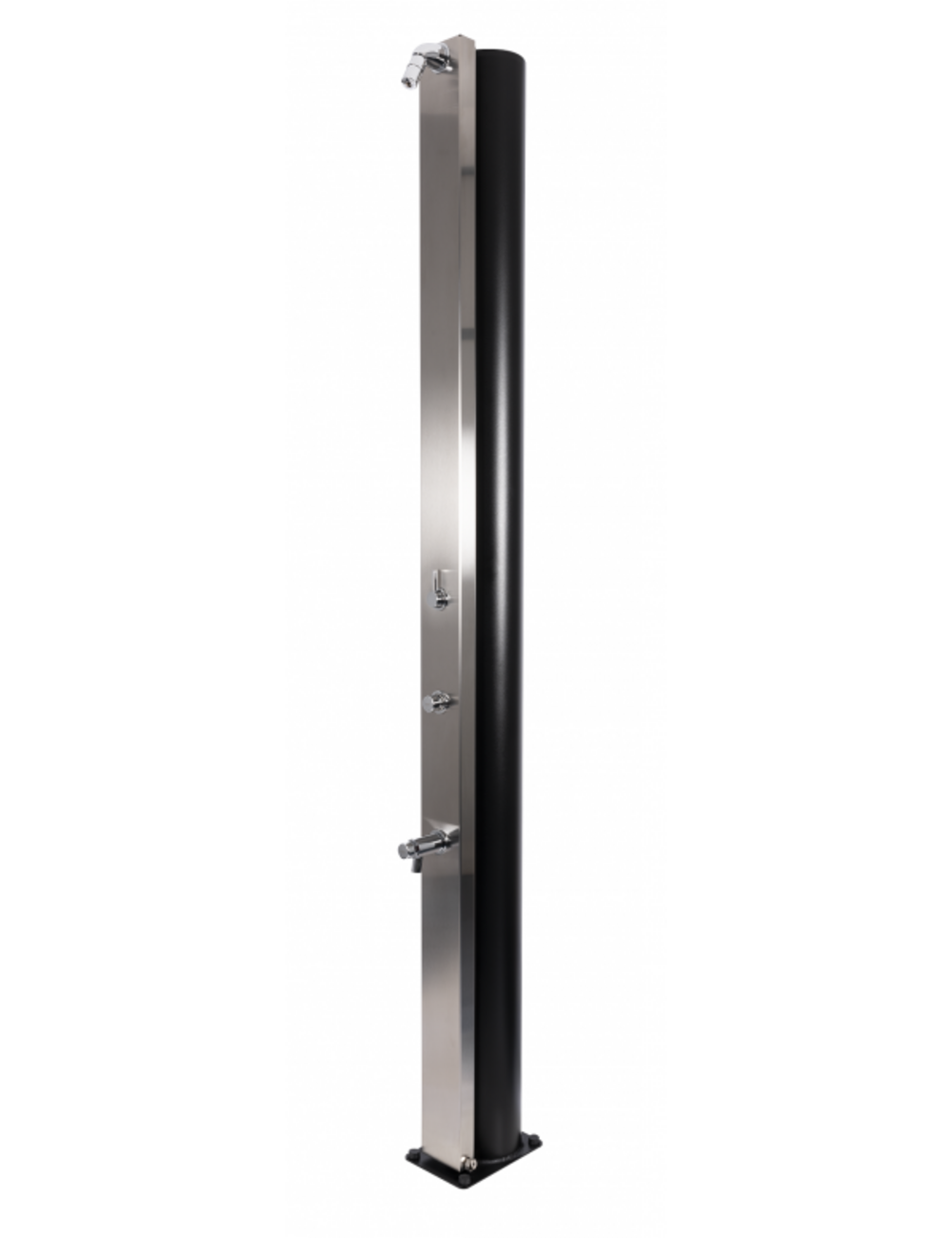 Douche de piscine solaire ultimate 60l avec rince pieds temporisé-acier inoxydable-acier inoxydable-21.50 --
