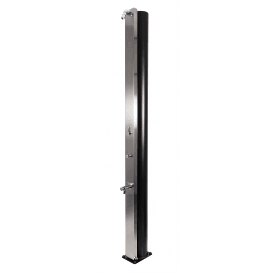 Douche de piscine solaire ultimate 60l avec rince pieds temporisé-acier inoxydable-acier inoxydable-21.50 --