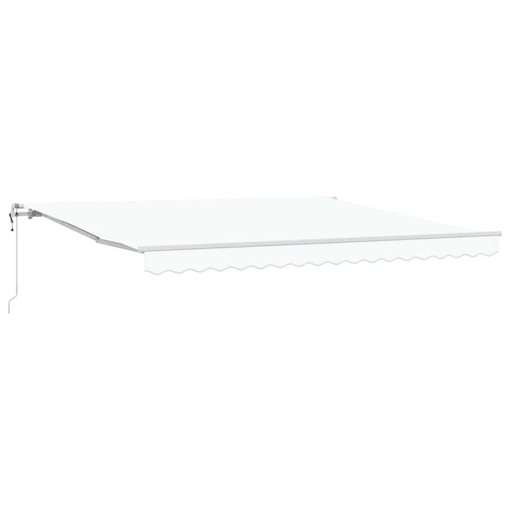 Auvent rétractable blanc 400 × 350 cm tissu
