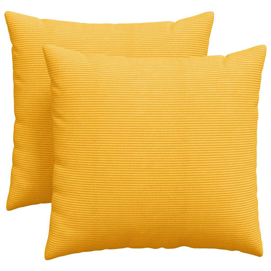 Coussins de canapé 2 pcs jaune clair 45 x 45 cm