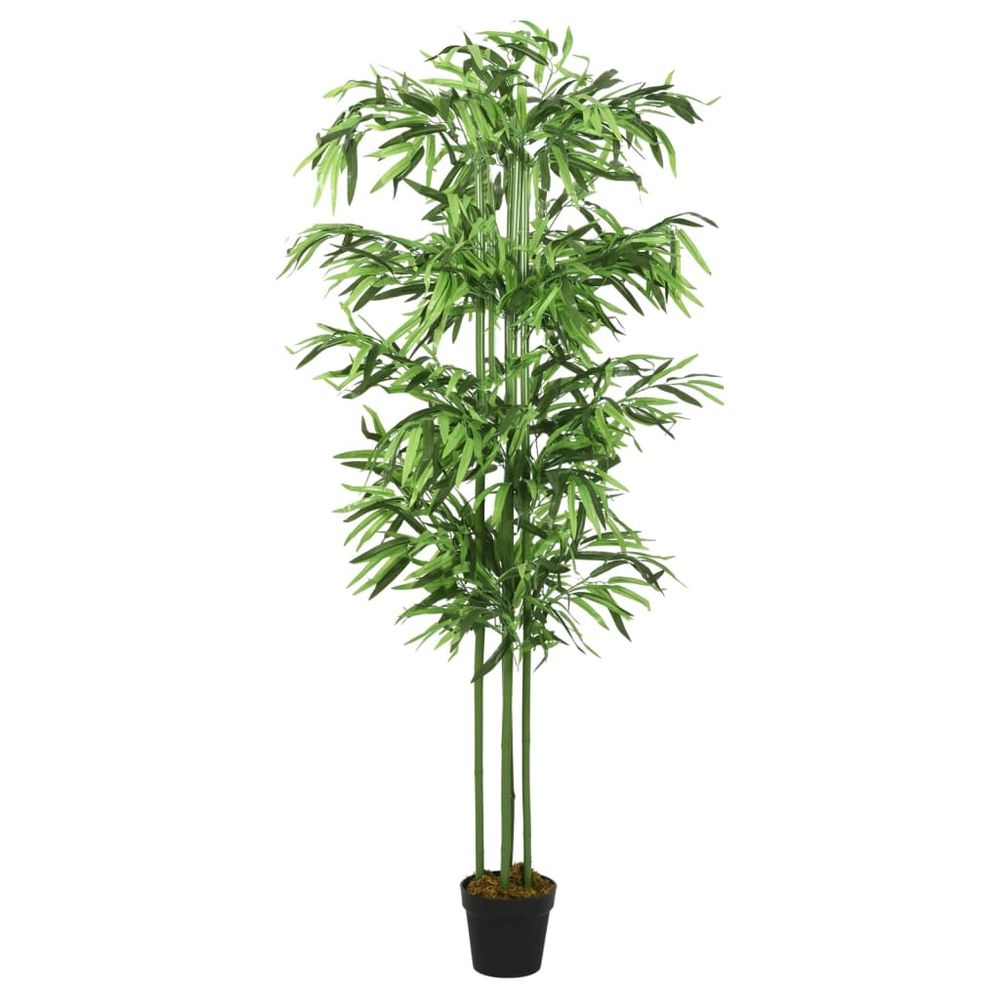 Bambou artificiel 240 feuilles 80 cm vert