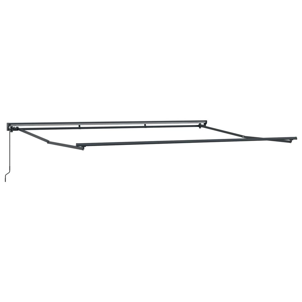 Cadre de auvent manuel 4 x 2 m anthracite aluminium thermolaqué