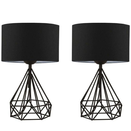 Lampe à poser en métal loc (lot de 2)
