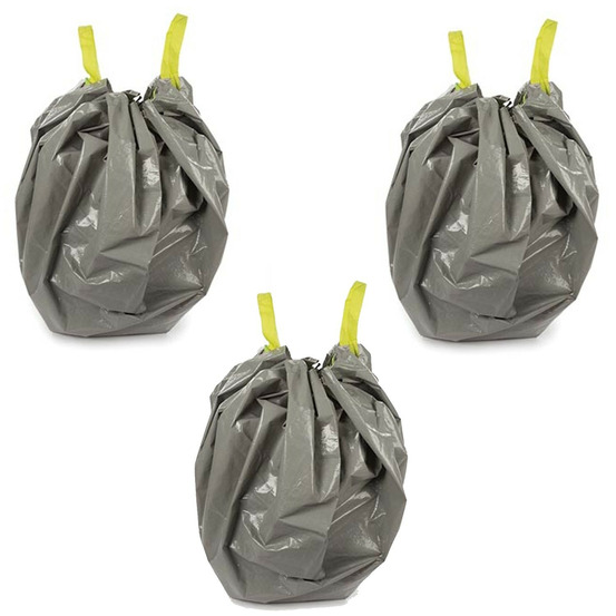 Lot de 3 sacs de jardin - utra résistant - polyéthylène - 130 l