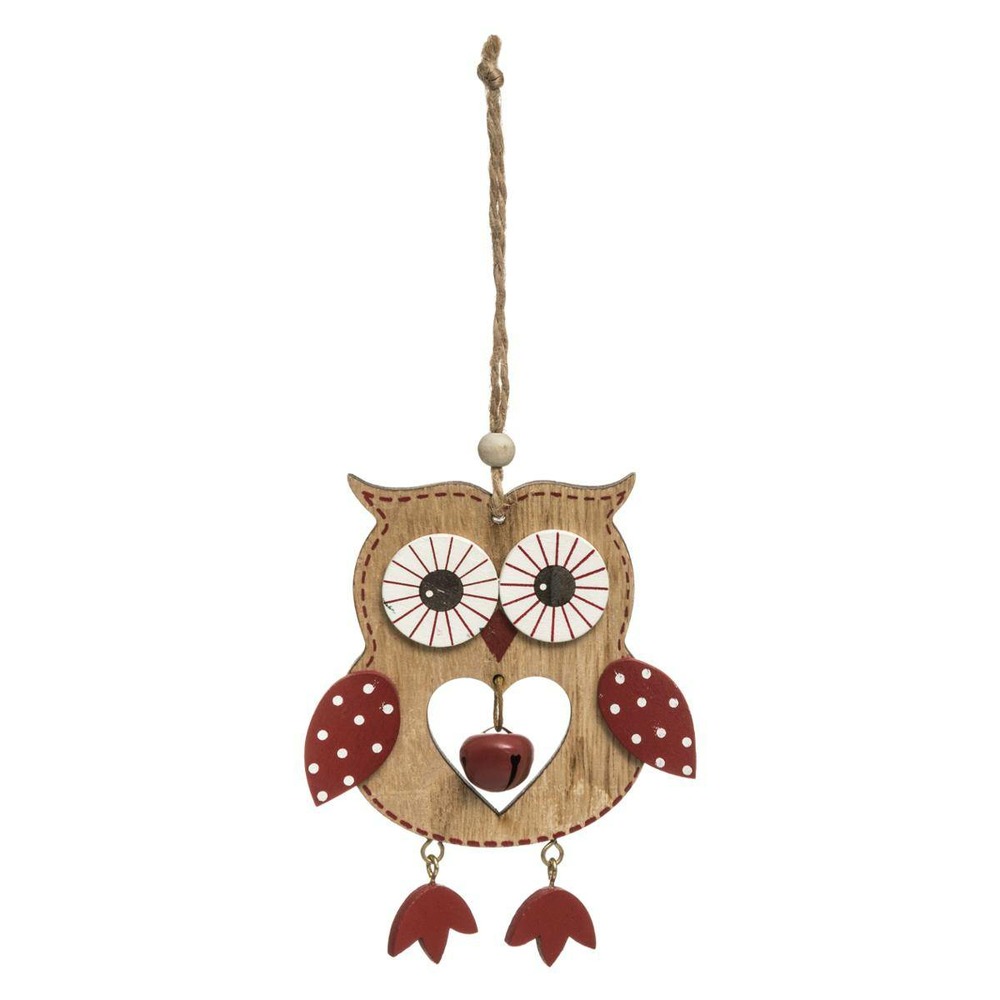 Sujet de noël hibou ajouré grelot