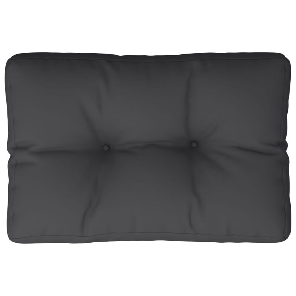 Coussin de palette noir 50x40x12 cm tissu