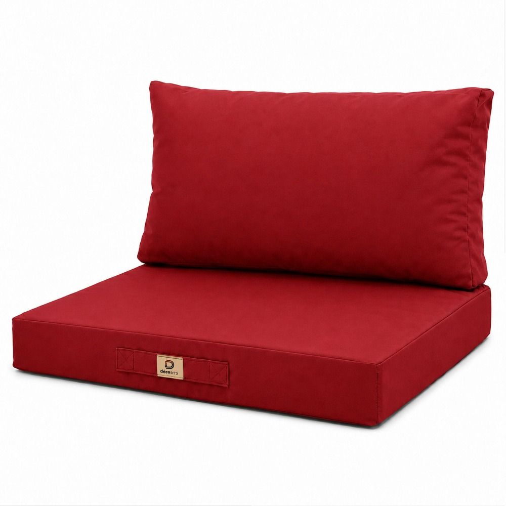 Coussins pour salon de jardin déhoussable 60x70cm rouge