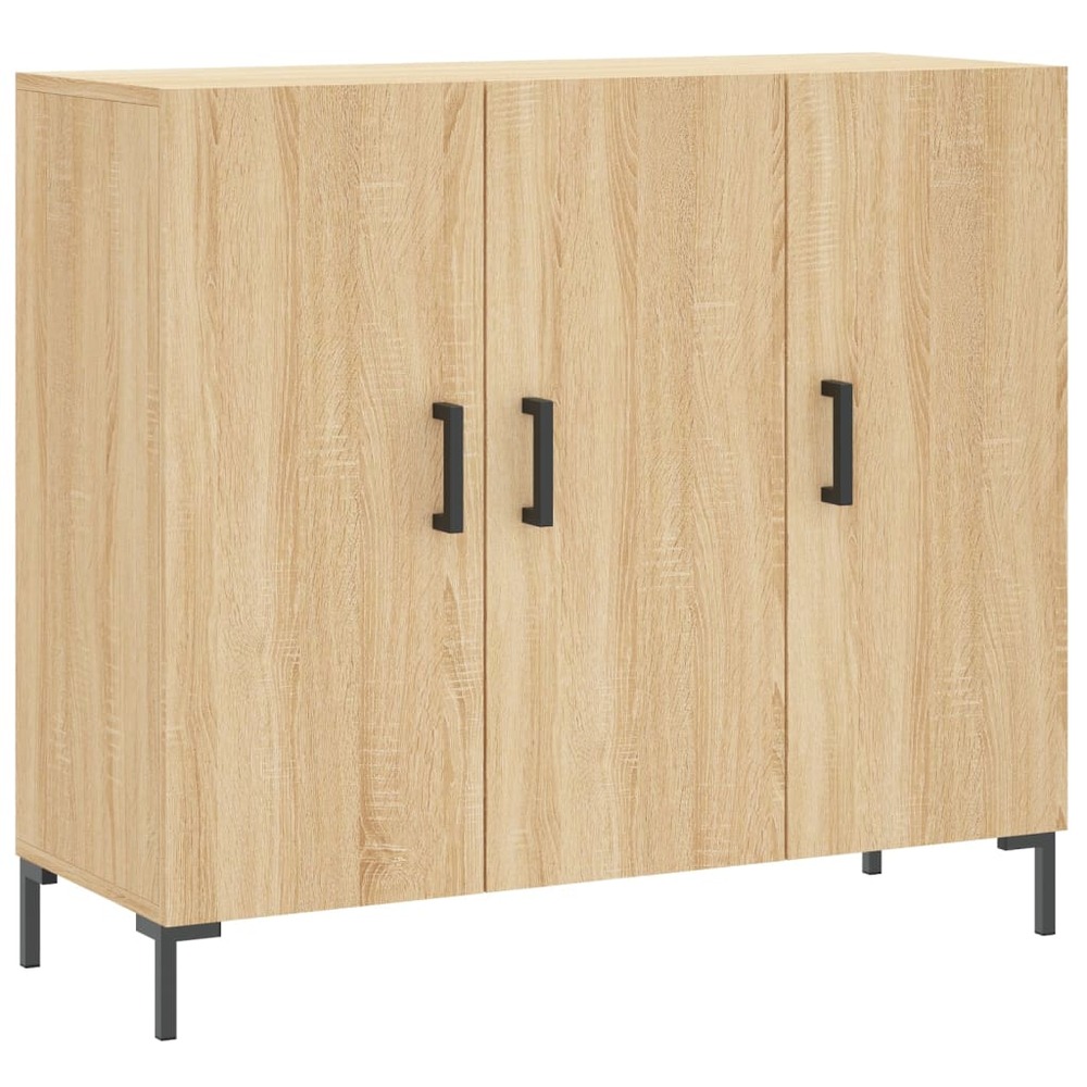 Buffet bahut commode armoire meuble de rangement organisateur cuisine salle de séjour salon sonoma 90 x 34 x 80 cm bois d'ing