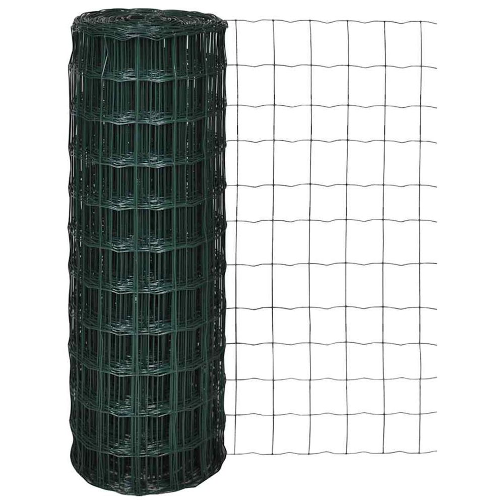Clôture euro acier 25 x 0,8 m vert