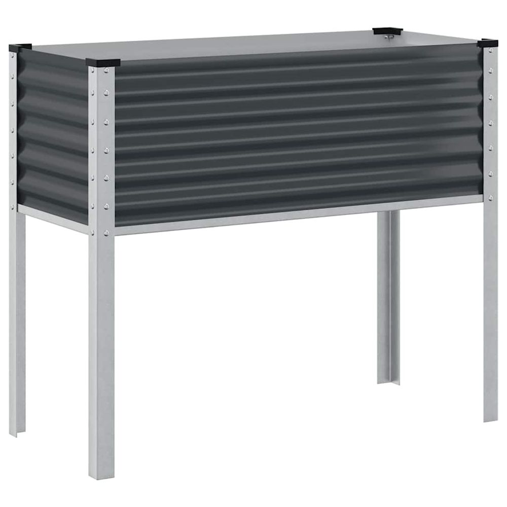Jardinière d'extérieur de jardin anthracite 100x45x90 cm acier