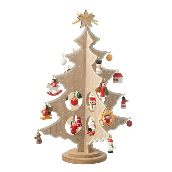 Sapin de noël déco en bois & figurines