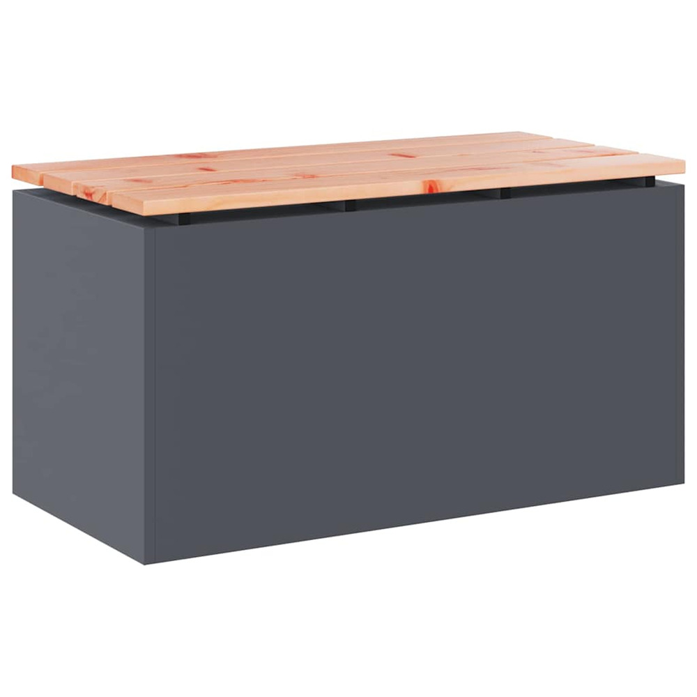 Banc de jardin anthracite 80 x 40 x 43 cm acier